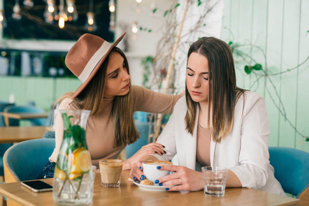 Woman demonstrating how to help a loved one with depression